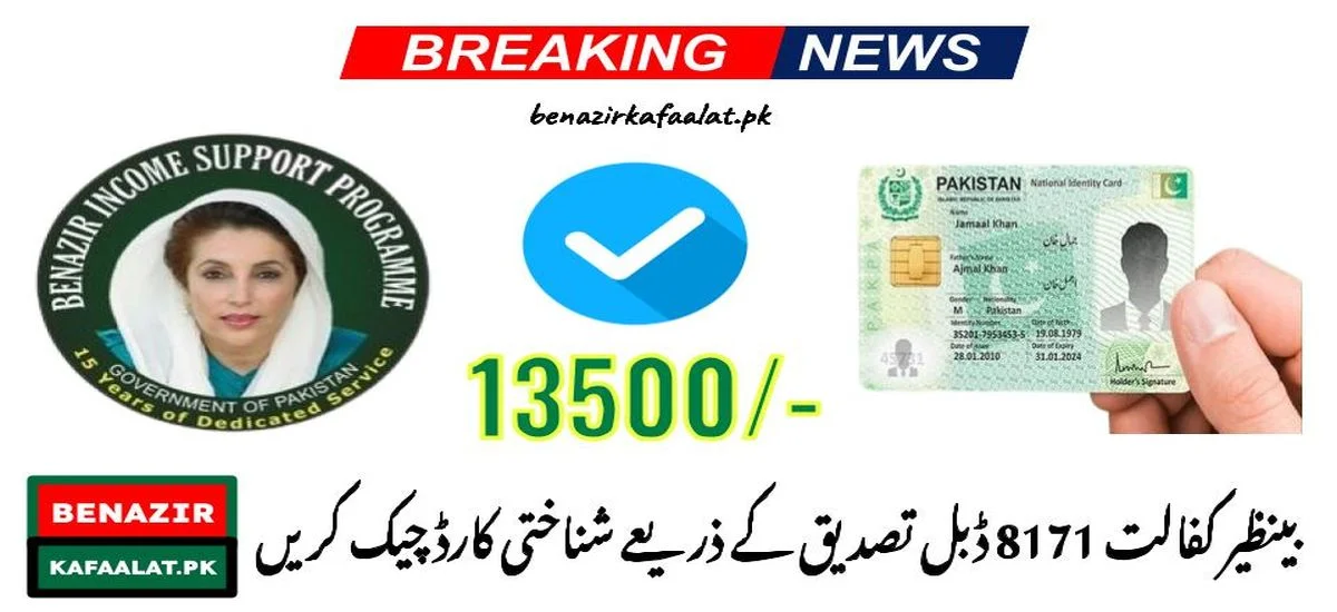 Benazir Kafalat 8171 Check CNIC Via Double Verification